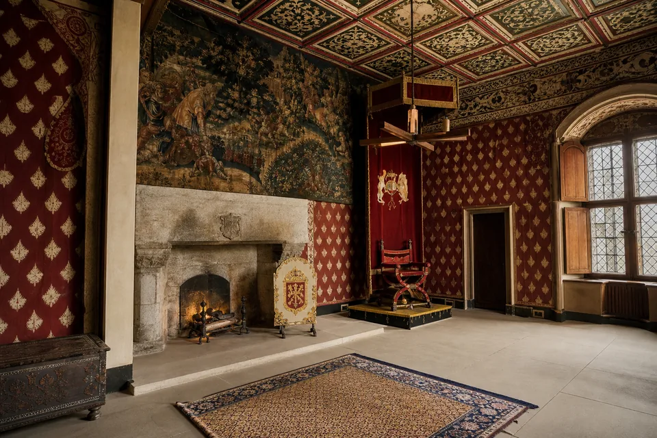 Palacio Real ricamente decorado